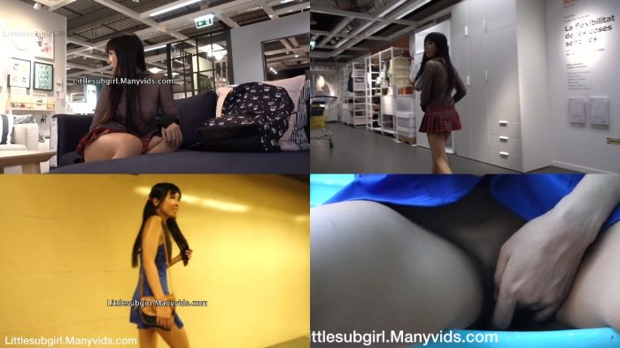 Littlesubgirl – furniture store squirt all over her face