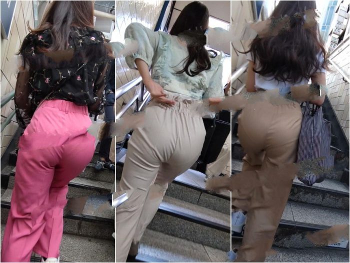 【再販】細いウエストからのむっちりまん丸なプリケツが最高にエロい！3選