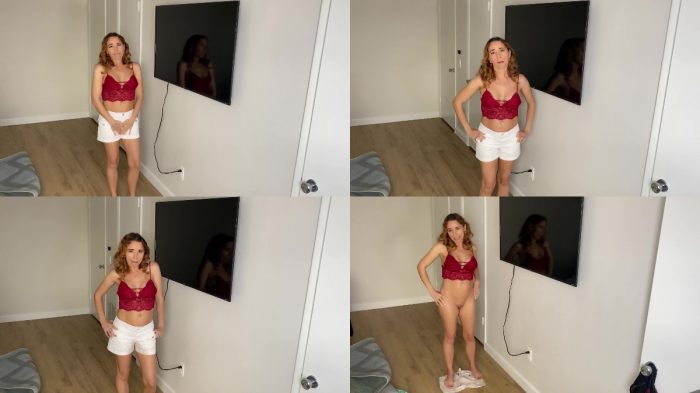 TABOO GIRL – Pee Fetish Standing Up With White Shorts