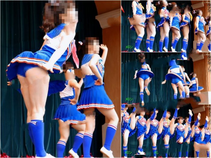祭りだチア vol.75 【4K】 魔女JDチア、夢の国に登場！第二弾 チラリズム！スカートたくし上げ、突き出しヒップと最高です