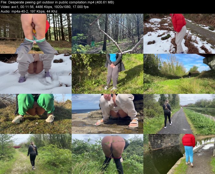 Desperate peeing girl outdoor in public compilation | Pee | Kinkmixer