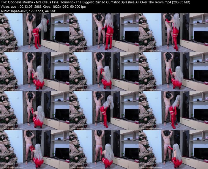 Goddess Maisha - Mrs Claus Final Torment - The Biggest Ruined Cumshot Sp... | FemDom | Kinkmixer