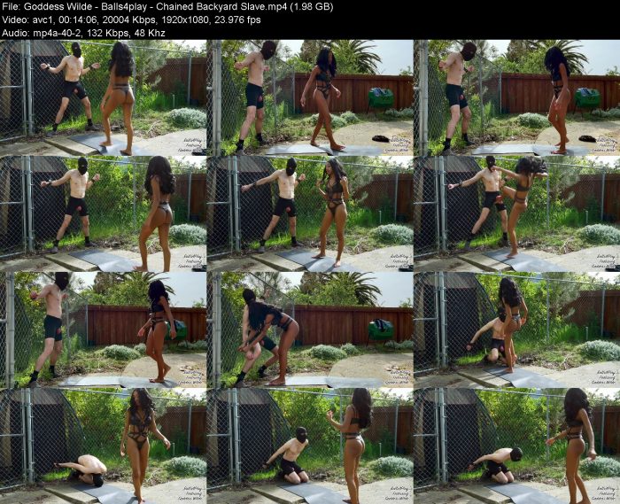 Goddess Wilde - Balls4play - Chained Backyard Slave | FemDom | Kinkmixer