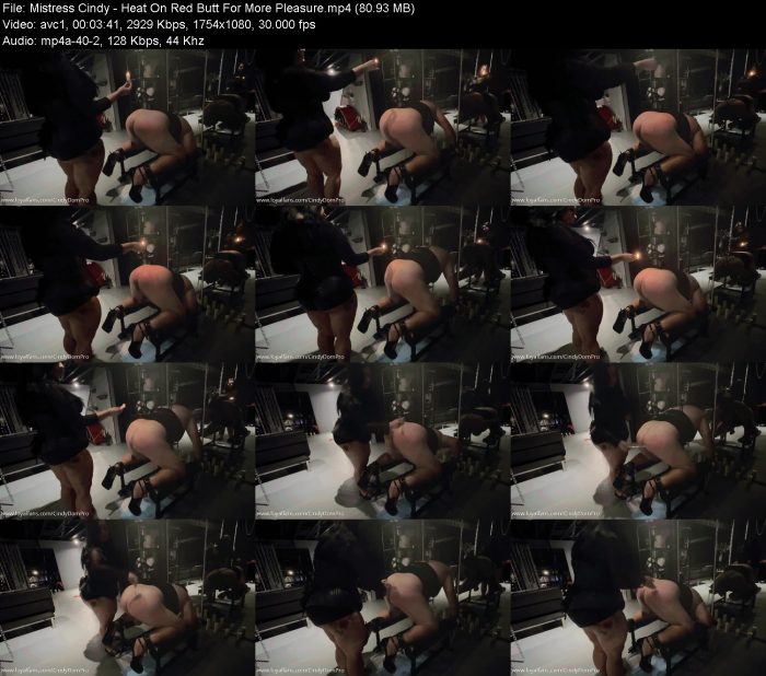 Mistress Cindy - Heat On Red Butt For More Pleasure | FemDom | Kinkmixer