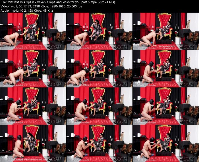 Mistress Isis Spain - VS422 Slaps and kicks for you part 5 | FemDom | Kinkmixer