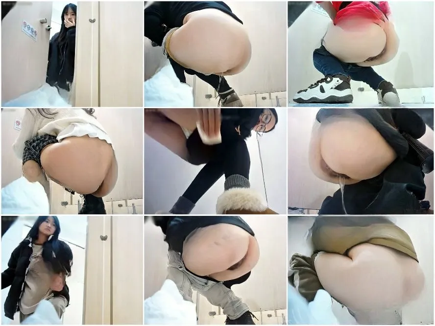 Hidden Camera 新しく流出したトイレ撮影マスターは、ショッピングモールの女性用トイレに忍び込み、顔を出して隠し撮りした❤️黒い服と白…