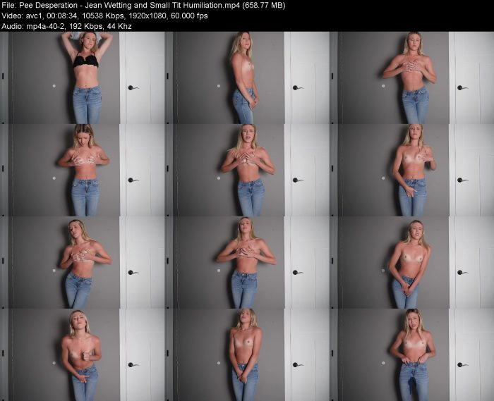 Pee Desperation - Jean Wetting and Small Tit Humiliation | Pee | Kinkmixer