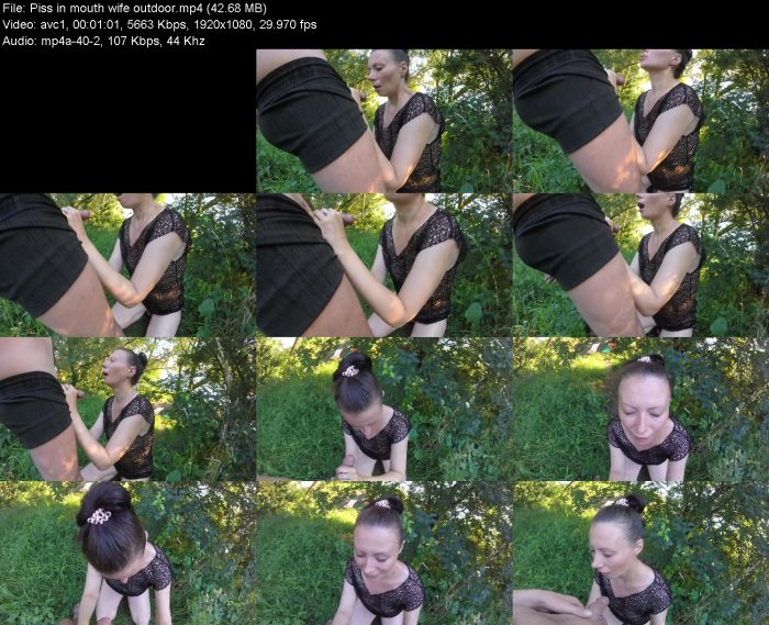 Piss in mouth wife outdoor | Pee | Kinkmixer