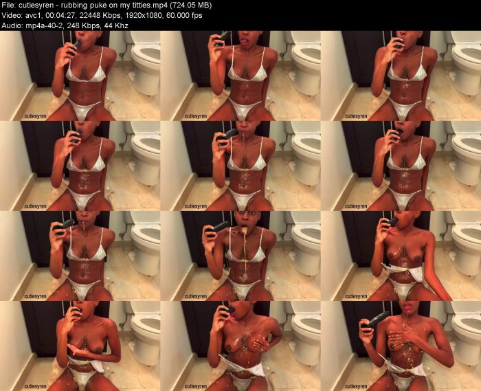 cutiesyren - rubbing puke on my titties | Poop Girls | Kinkmixer