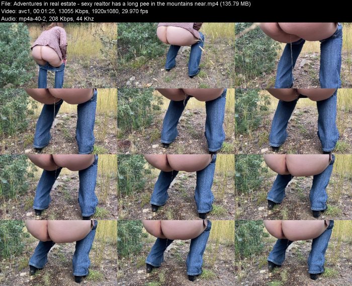 Adventures in real estate - sexy realtor has a long pee in the mountains... | Pee | Kinkmixer