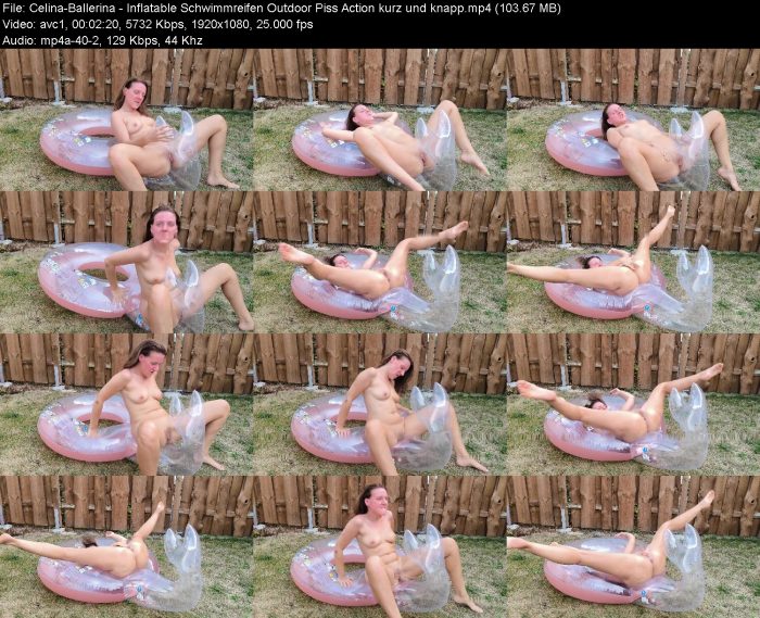 Celina-Ballerina - Inflatable Schwimmreifen Outdoor Piss Action kurz und... | Pee | Kinkmixer