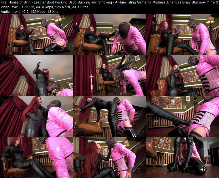 House of Sinn - Leather Boot Fucking Dildo Sucking and Smoking - A Humil... | FemDom | Kinkmixer