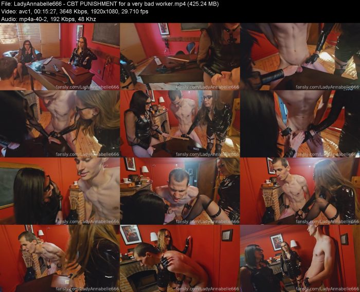 LadyAnnabelle666 - CBT PUNISHMENT for a very bad worker | FemDom | Kinkmixer