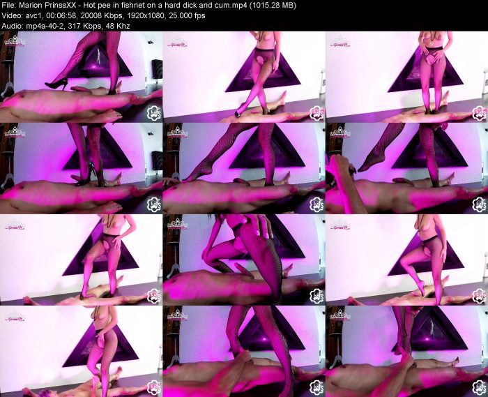 Marion PrinssXX - Hot pee in fishnet on a hard dick and cum | Pee | Kinkmixer