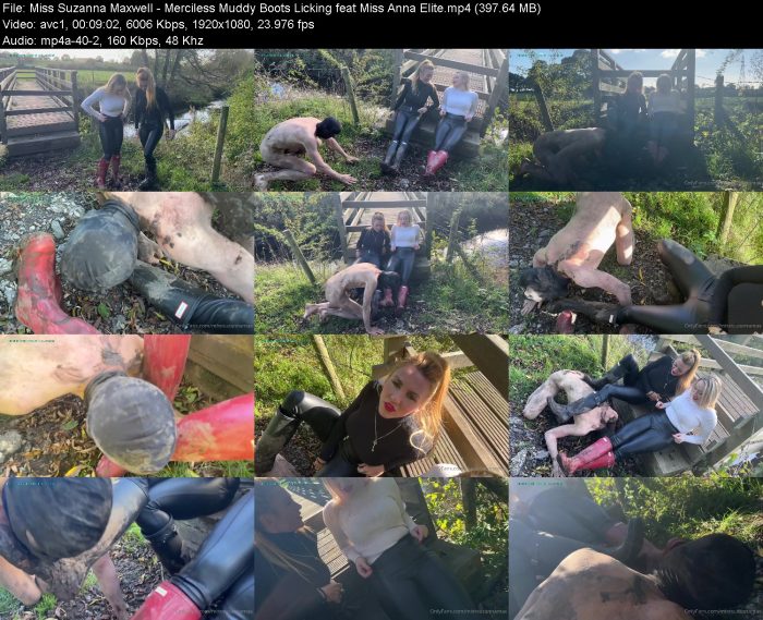 Miss Suzanna Maxwell - Merciless Muddy Boots Licking feat Miss Anna Elite | FemDom | Kinkmixer