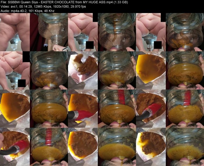 SSBBW Queen Siya - EASTER CHOCOLATE from MY HUGE ASS | Toilet Slavery | Kinkmixer