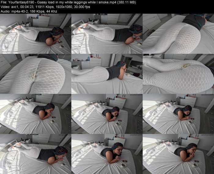Yourfantasy6190 - Gassy load in my white leggings while I smoke | Poop Girls | Kinkmixer