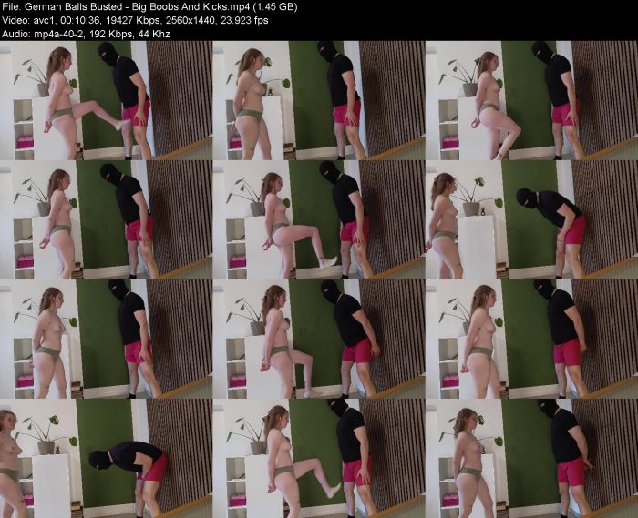 German Balls Busted - Big Boobs And Kicks | FemDom | Kinkmixer