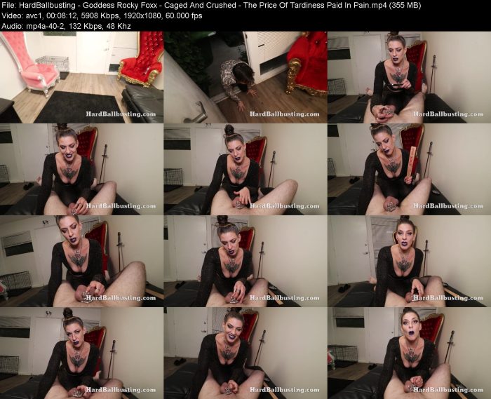 HardBallbusting - Goddess Rocky Foxx - Caged And Crushed - The Price Of ... | FemDom | Kinkmixer