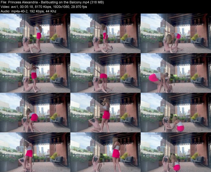 Princess Alexandria - Ballbusting on the Balcony | FemDom | Kinkmixer