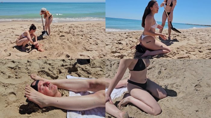 Syren Productions- Buried On The Beach Face Sitting