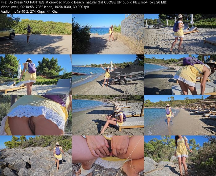Up Dress NO PANTIES at crowded Public Beach natural Girl CLOSE UP publi... | Pee | Kinkmixer