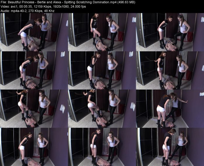 Beautiful Princess - Bertie and Alexa - Spitting Scratching Domination | FemDom | Kinkmixer