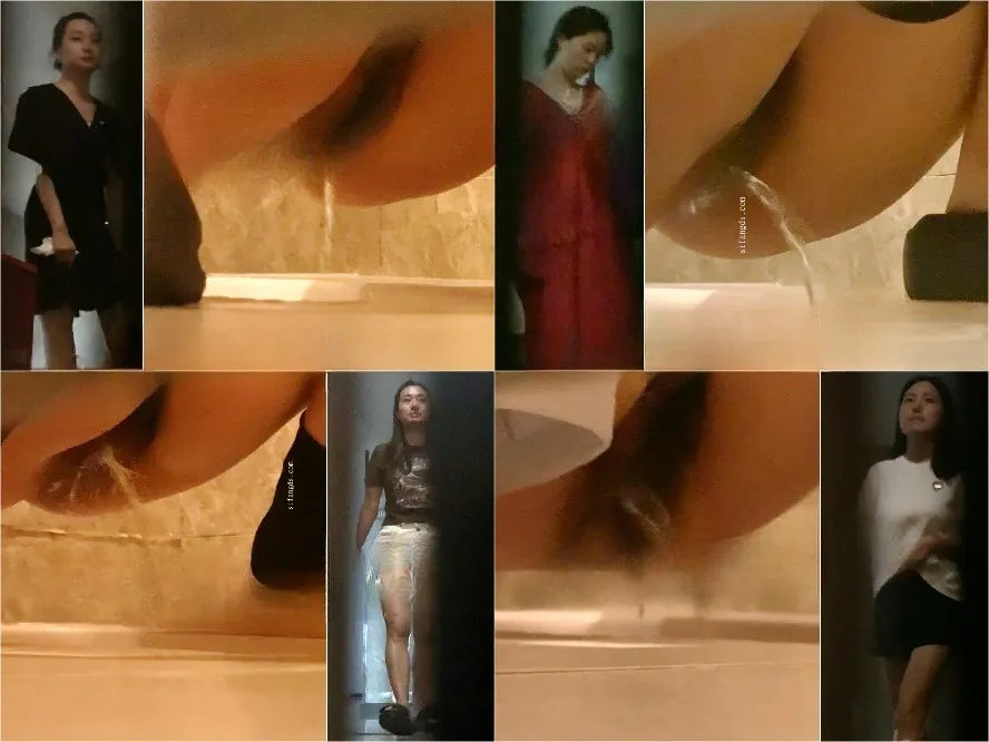 Girls on the Toilet [トイレショット] セクシーなハイヒールを履き、ウェーブヘアのネットセレブが後ろから排便する。 | Toilet Voyeurism | Kinkmixer