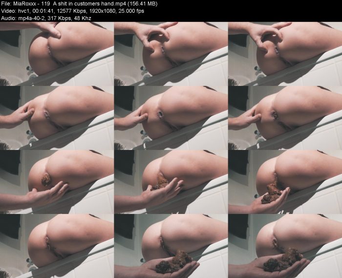 MiaRoxxx - 119 A shit in customers hand | Poop Girls | Kinkmixer