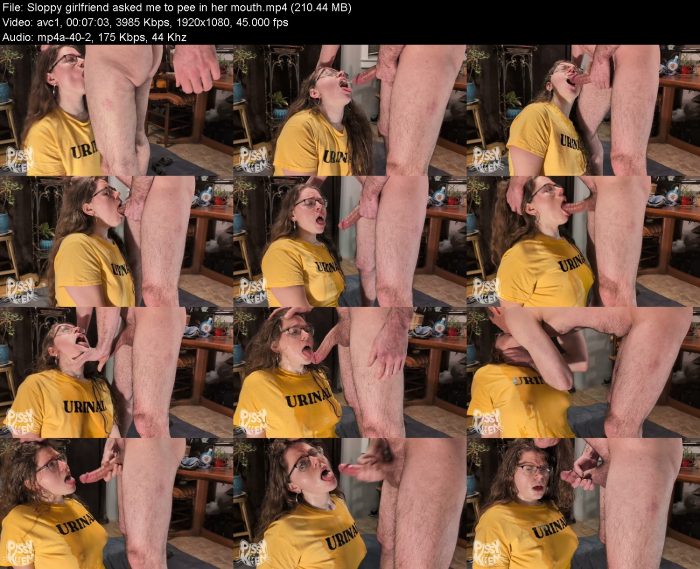Sloppy girlfriend asked me to pee in her mouth | Pee | Kinkmixer