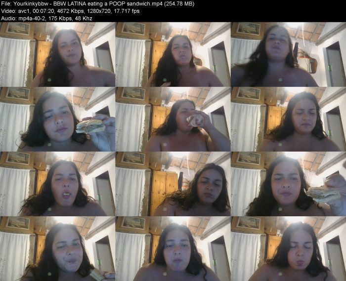 Yourkinkybbw - BBW LATINA eating a POOP sandwich | Poop Girls | Kinkmixer