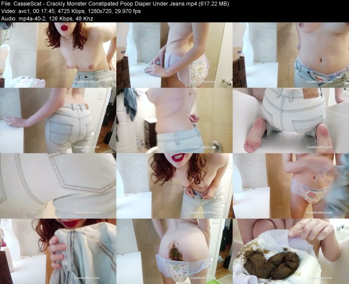 CassieScat - Crackly Monster Constipated Poop Diaper Under Jeans – KinkMixer - Violent Crazy Desires CassieScat - Crackly Monster Constipated Poop Diaper Under Jeans | Poop Girls | Kinkmixer