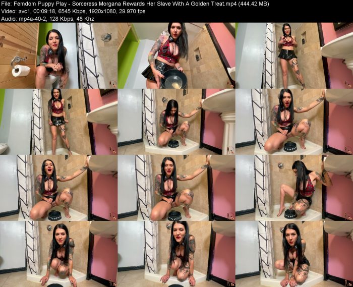 Femdom Puppy Play - Sorceress Morgana Rewards Her Slave With A Golden Treat | Pee | Kinkmixer