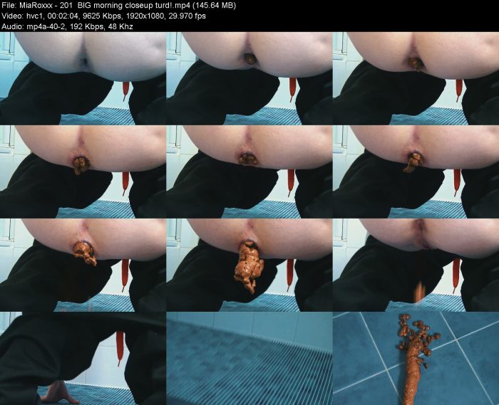 MiaRoxxx - 201 BIG morning closeup turd! | Poop Girls | Kinkmixer
