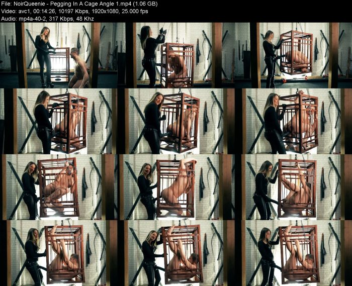 NoirQueenie - Pegging In A Cage Angle 1 | FemDom | Kinkmixer