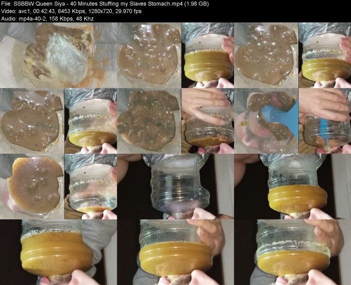 SSBBW Queen Siya - 40 Minutes Stuffing my Slaves Stomach | Toilet Slavery | Kinkmixer