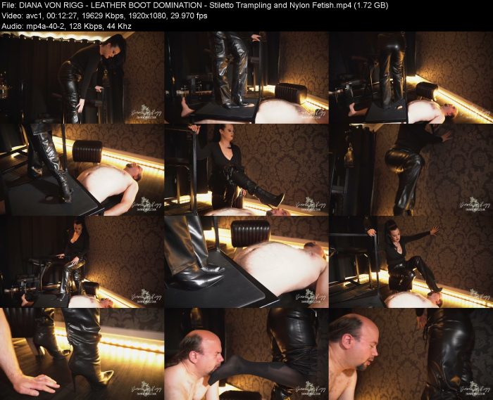 DIANA VON RIGG - LEATHER BOOT DOMINATION - Stiletto Trampling and Nylon ... | FemDom | Kinkmixer