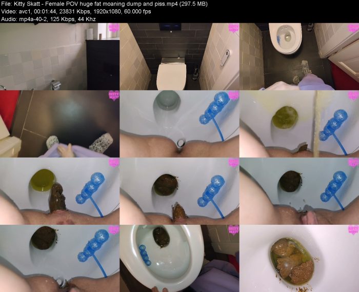 Kitty Skatt - Female POV huge fat moaning dump and piss | Poop Girls | Kinkmixer