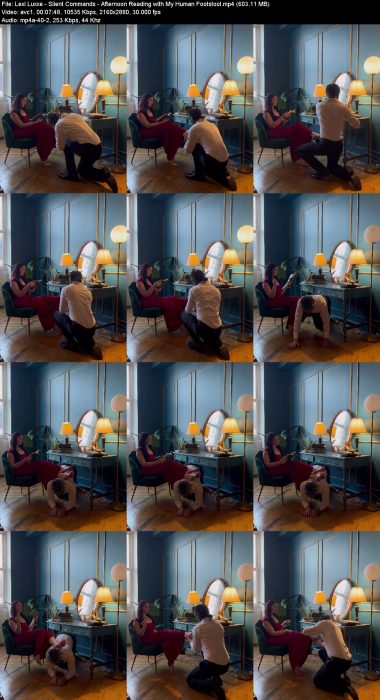 Lexi Luxxe - Silent Commands - Afternoon Reading with My Human Footstool | FemDom | Kinkmixer