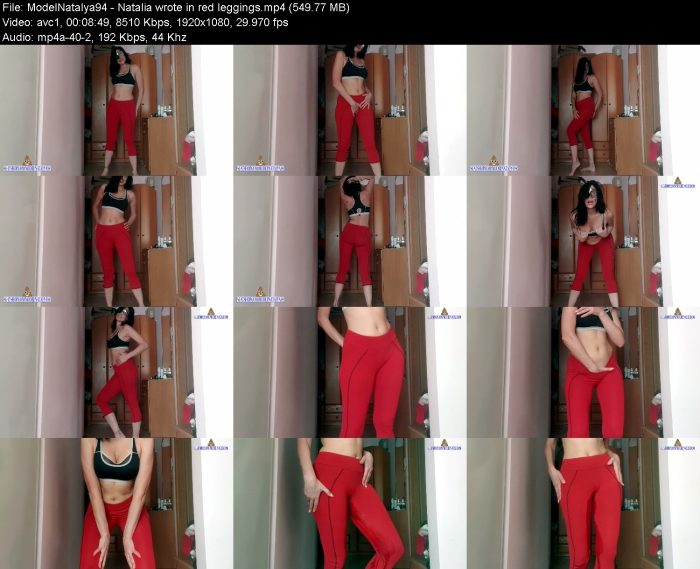 ModelNatalya94 - Natalia wrote in red leggings | Poop Girls | Kinkmixer