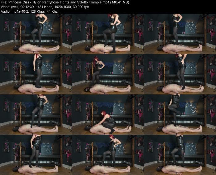 Princess Diss - Nylon Pantyhose Tights and Stiletto Trample | FemDom | Kinkmixer