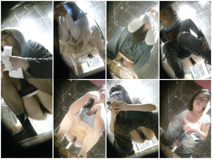 Nude Ass オンライン限定プレ​ミア：【パノラマバートイレショット】黒ストッキングとハイヒールを履いた様々な美女が登場。11 | Toilet Voyeurism | Kinkmixer