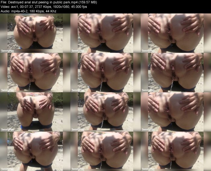 Destroyed anal slut peeing in public park | Pee | Kinkmixer