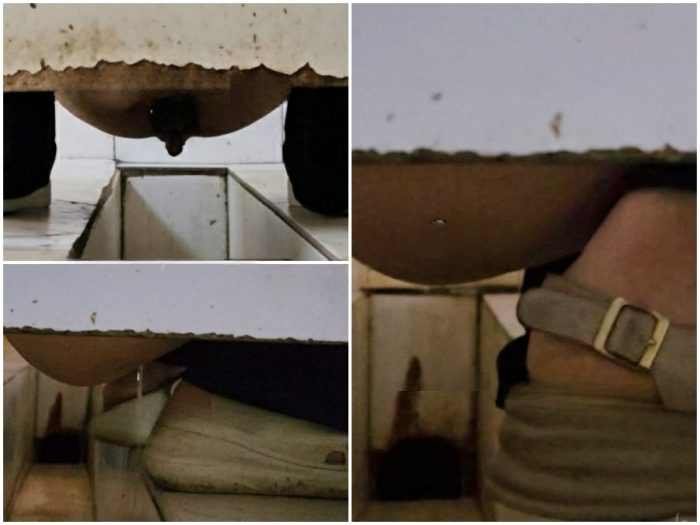 Nude Ass 女性が乾いたトイレをこっそり撮影しながら拍手をする – 画面いっぱいに糞便が映る、下痢エピソード34。