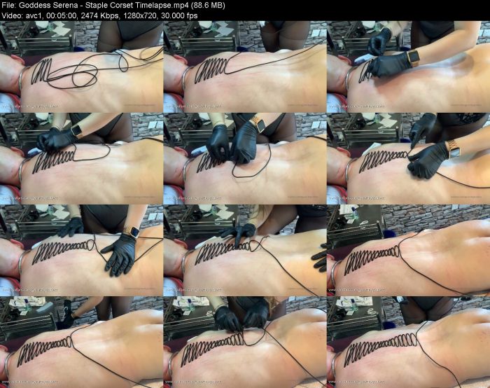 Goddess Serena - Staple Corset Timelapse | FemDom | Kinkmixer