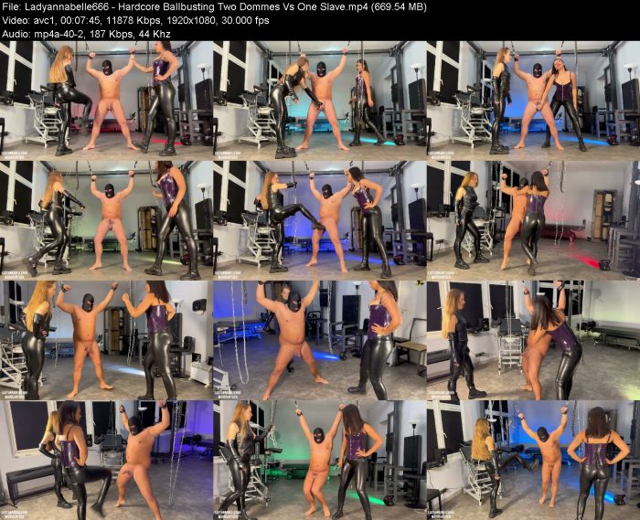 Ladyannabelle666 - Hardcore Ballbusting Two Dommes Vs One Slave | FemDom | Kinkmixer
