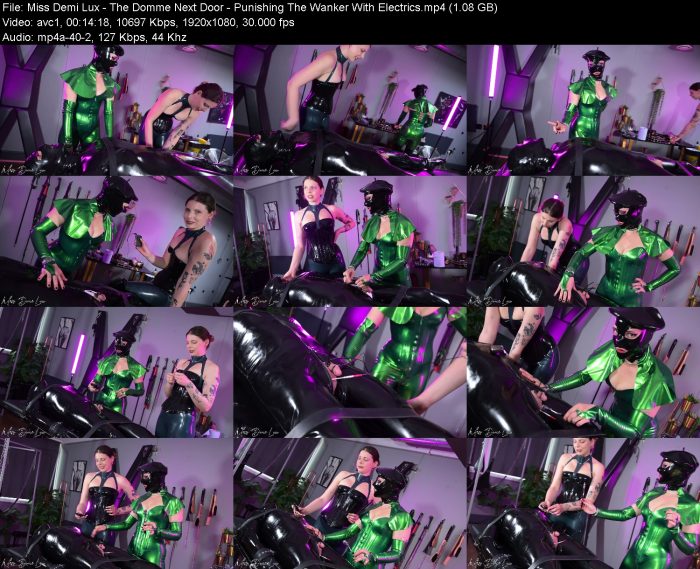 Miss Demi Lux - The Domme Next Door - Punishing The Wanker With Electrics | FemDom | Kinkmixer