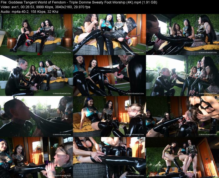 Goddess Tangent World of Femdom - Triple Domme Sweaty Foot Worship (4K) – KinkMixer - Violent Crazy Desires Goddess Tangent World of Femdom - Triple Domme Sweaty Foot Worship (4K) | FemDom | Kinkmixer