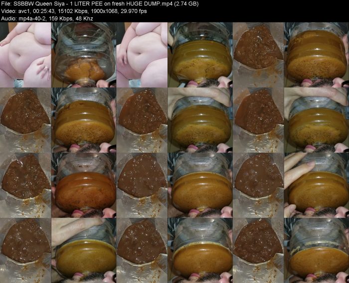 SSBBW Queen Siya - 1 LITER PEE on fresh HUGE DUMP | Toilet Slavery | Kinkmixer