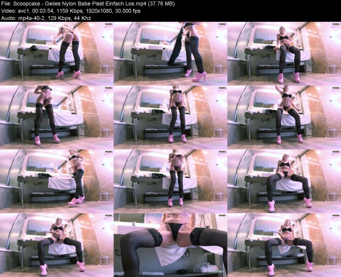 Scoopcake - Geiles Nylon Babe Pisst Einfach Los | Pee | Kinkmixer